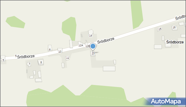 Śródborze, Śródborze, 13, mapa Śródborze