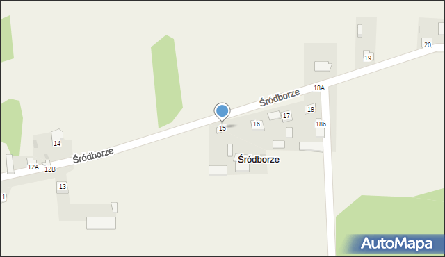 Śródborze, Śródborze, 15, mapa Śródborze