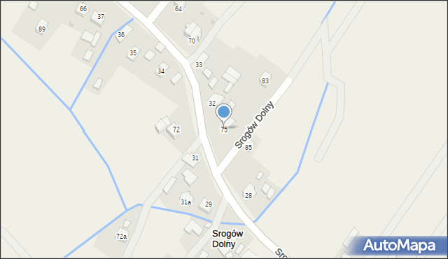 Srogów Dolny, Srogów Dolny, 75, mapa Srogów Dolny