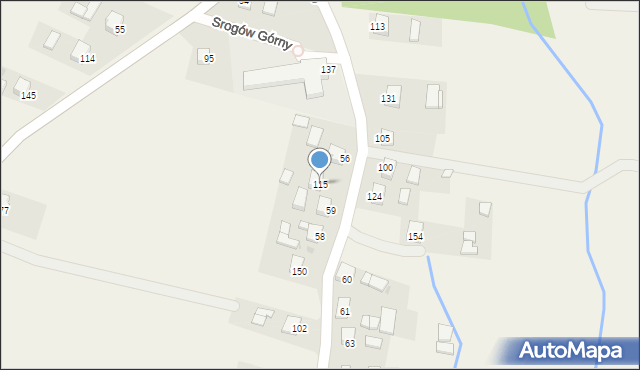Srogów Górny, Srogów Górny, 115, mapa Srogów Górny