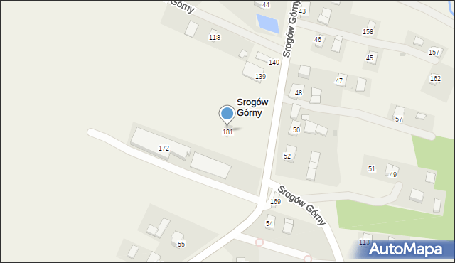 Srogów Górny, Srogów Górny, 181, mapa Srogów Górny