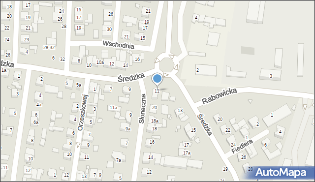 Swarzędz, Średzka, 11, mapa Swarzędz