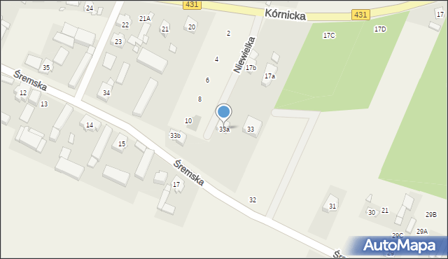 Świątniki, Śremska, 33a, mapa Świątniki