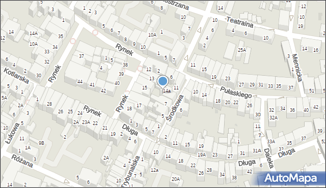 Świdnica, Środkowa, 6a, mapa Świdnicy