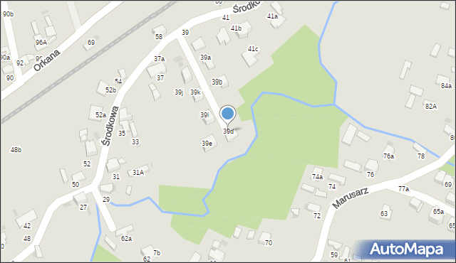 Tarnów, Środkowa, 39d, mapa Tarnów