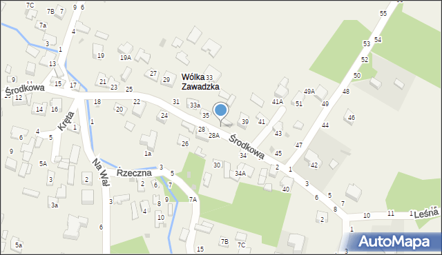 Tarnowiec, Środkowa, 37, mapa Tarnowiec