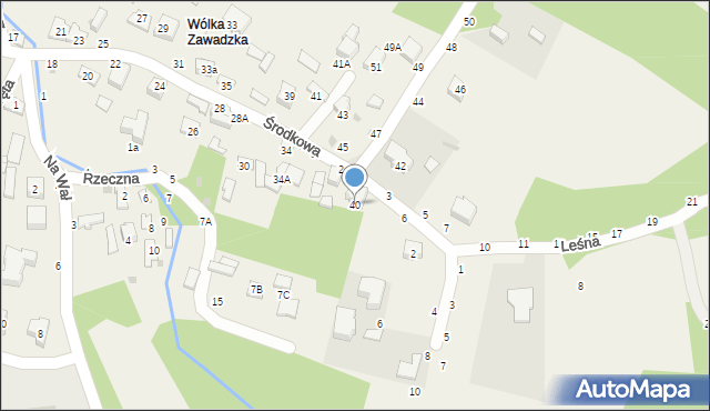 Tarnowiec, Środkowa, 40, mapa Tarnowiec