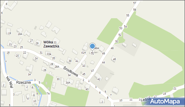 Tarnowiec, Środkowa, 51, mapa Tarnowiec