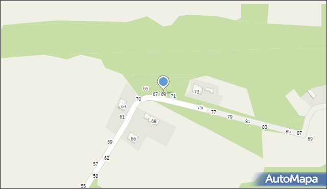 Tarnowiec, Środkowa, 69, mapa Tarnowiec