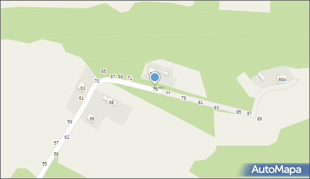 Tarnowiec, Środkowa, 75, mapa Tarnowiec