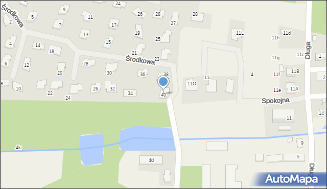 Ustanów, Środkowa, 40, mapa Ustanów