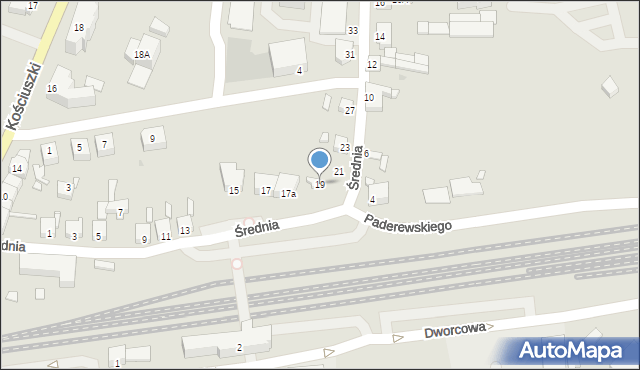 Wągrowiec, Średnia, 19, mapa Wągrowiec