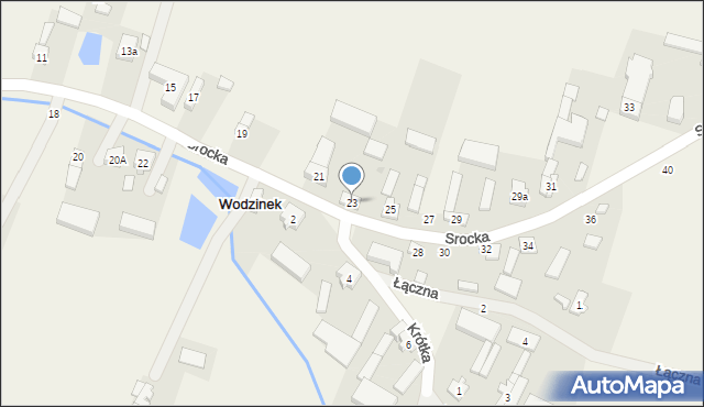 Wodzinek, Srocka, 23, mapa Wodzinek