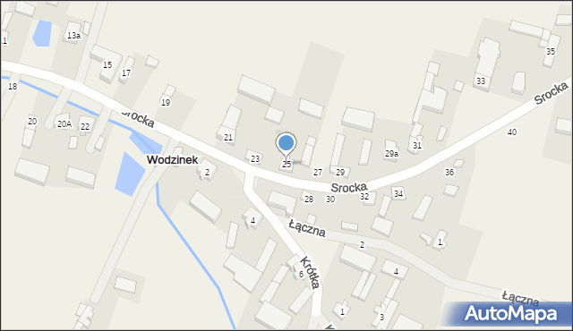 Wodzinek, Srocka, 25, mapa Wodzinek