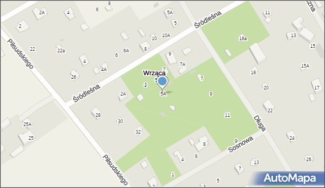 Wrząca, Śródleśna, 5A, mapa Wrząca