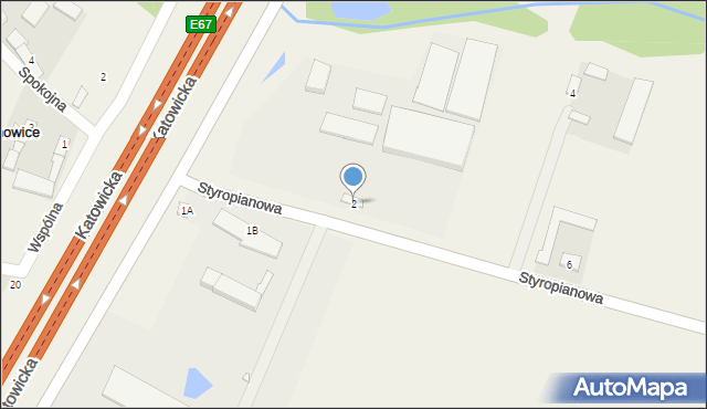 Adamowice, Styropianowa, 2, mapa Adamowice