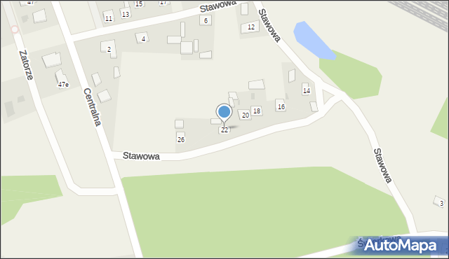 Agatówka, Stawowa, 22, mapa Agatówka