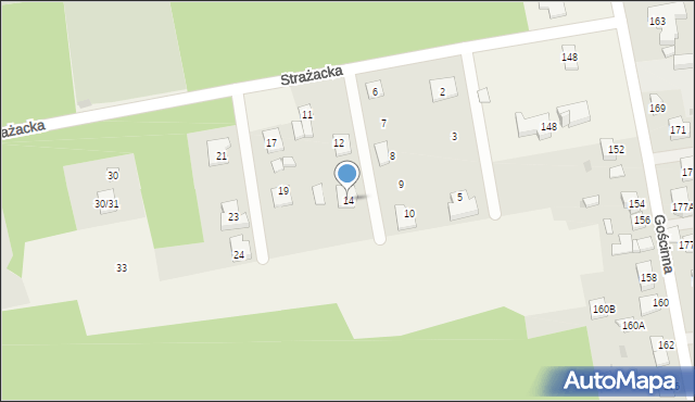 Aleksandria, Strażacka, 14, mapa Aleksandria