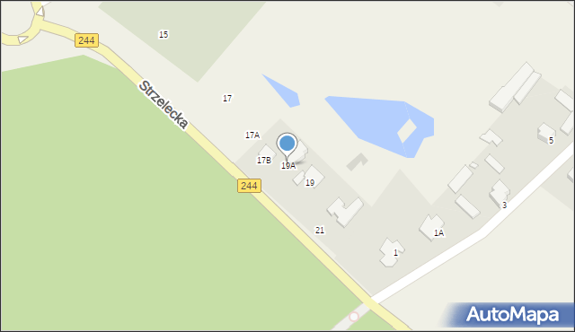 Aleksandrowo, Strzelecka, 19A, mapa Aleksandrowo