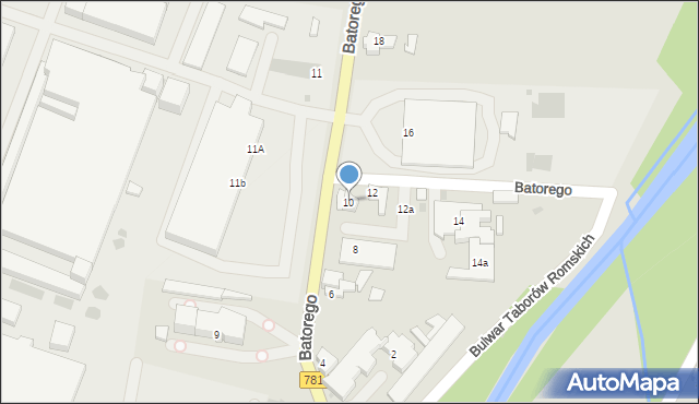 Andrychów, Stefana Batorego, 10A, mapa Andrychów