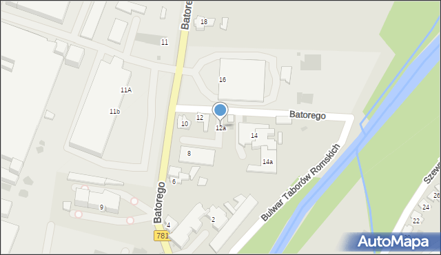 Andrychów, Stefana Batorego, 12a, mapa Andrychów