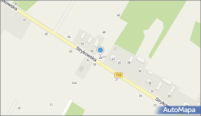 Anielin Swędowski, Strykowska, 44, mapa Anielin Swędowski