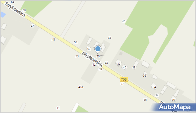 Anielin Swędowski, Strykowska, 50, mapa Anielin Swędowski