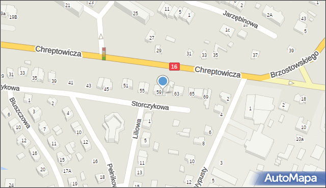 Augustów, Storczykowa, 61, mapa Augustów