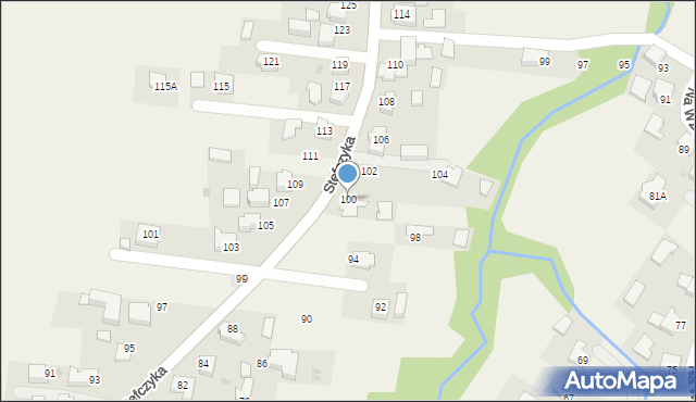 Bachowice, Stefczyka, 100, mapa Bachowice