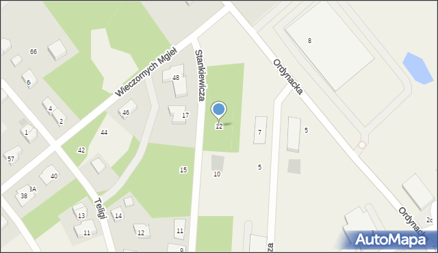 Bąkowo, Stankiewicza Mamerta, kpt., 12, mapa Bąkowo
