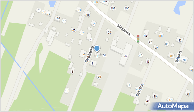 Bartniki, Strażacka, 1, mapa Bartniki