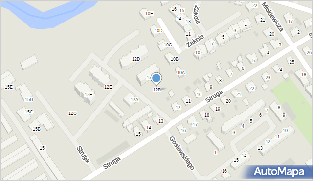 Bartoszyce, Struga, 12B, mapa Bartoszyce