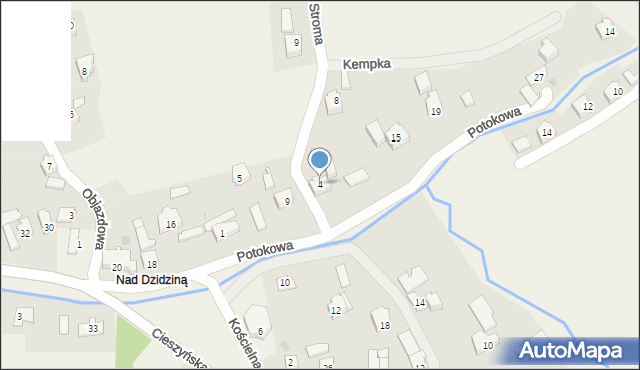 Bażanowice, Stroma, 4, mapa Bażanowice