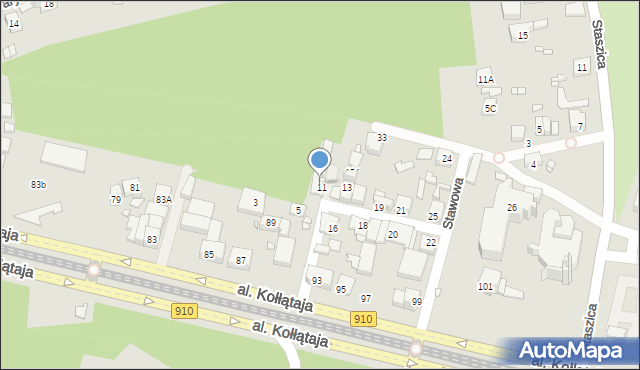 Będzin, Stawowa, 15, mapa Będzin