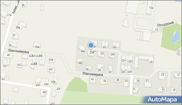 Bezrzecze, Starowiejska, 22f, mapa Bezrzecze