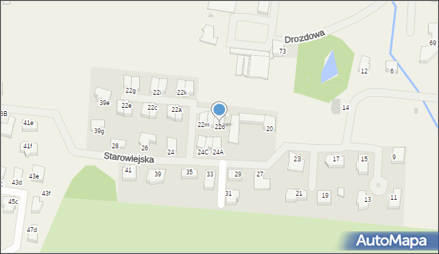 Bezrzecze, Starowiejska, 22o, mapa Bezrzecze