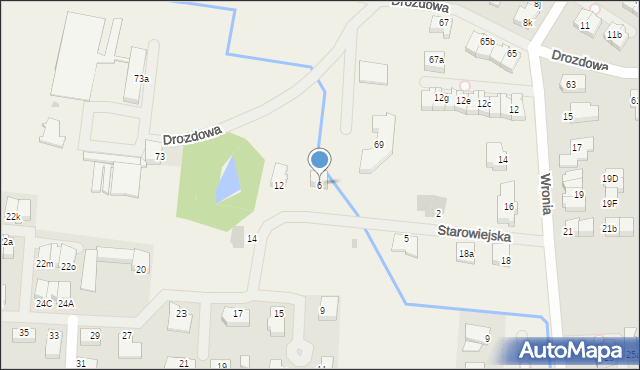 Bezrzecze, Starowiejska, 6, mapa Bezrzecze