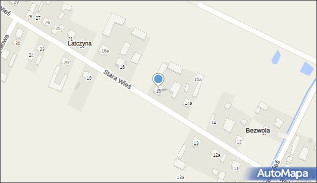 Bezwola, Stara Wieś, 15, mapa Bezwola