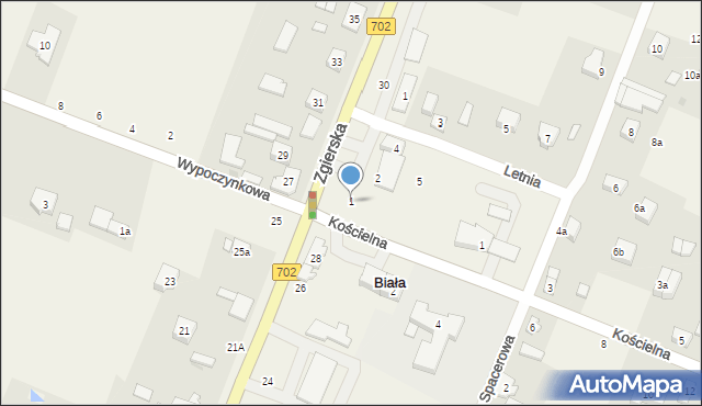 Biała, Stary Rynek, 1, mapa Biała