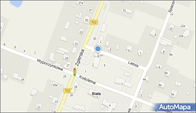 Biała, Stary Rynek, 4, mapa Biała