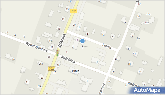 Biała, Stary Rynek, 5, mapa Biała