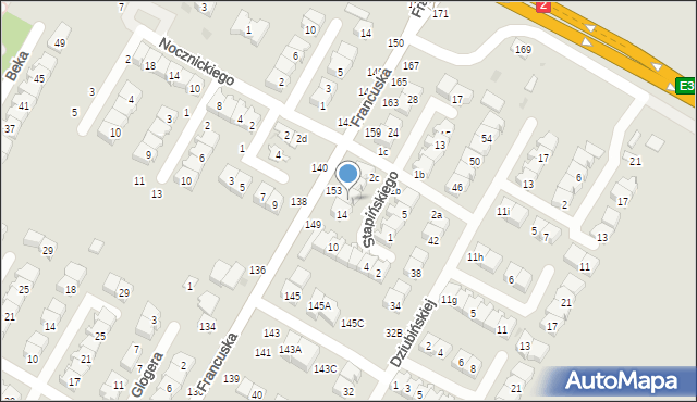 Biała Podlaska, Stapińskiego Jana, 16, mapa Białej Podlaskiej