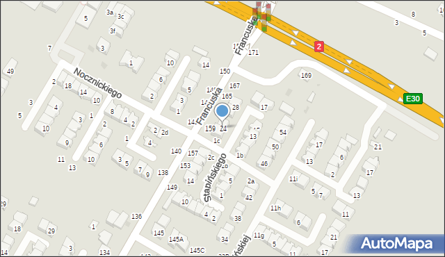 Biała Podlaska, Stapińskiego Jana, 24, mapa Białej Podlaskiej