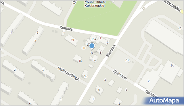 Białogard, Stamma Feliksa, 3c, mapa Białogard