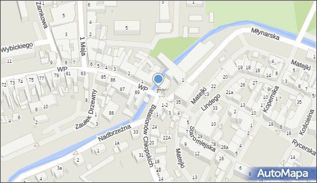 Białogard, Staromiejska, 37, mapa Białogard