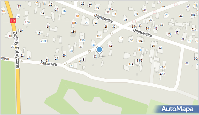 Białystok, Stawowa, 12/1, mapa Białegostoku