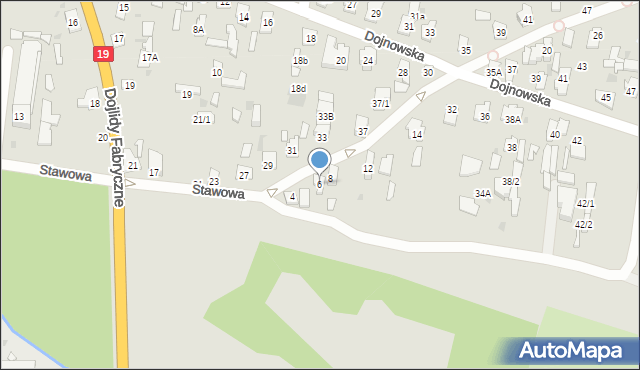 Białystok, Stawowa, 6, mapa Białegostoku