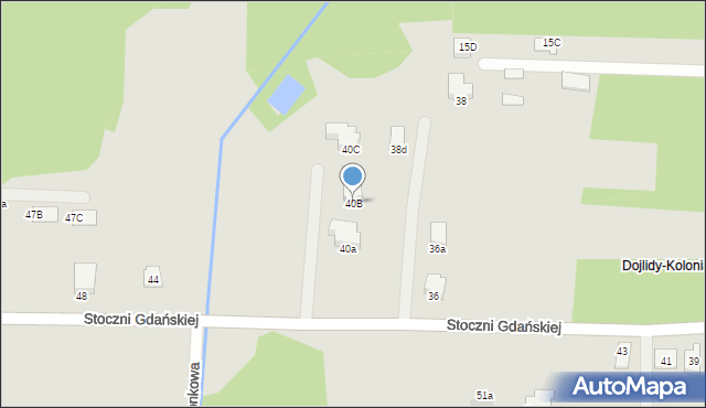 Białystok, Stoczni Gdańskiej, 40B, mapa Białegostoku