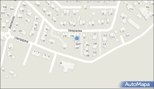 Białystok, Strażacka, 35H, mapa Białegostoku