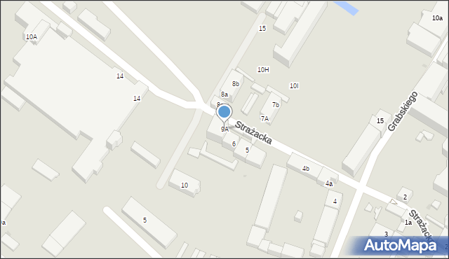 Bielawa, Strażacka, 9A, mapa Bielawa